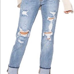 Judy Blue Paint Splash Destroyed Jeans •Sz 11/30